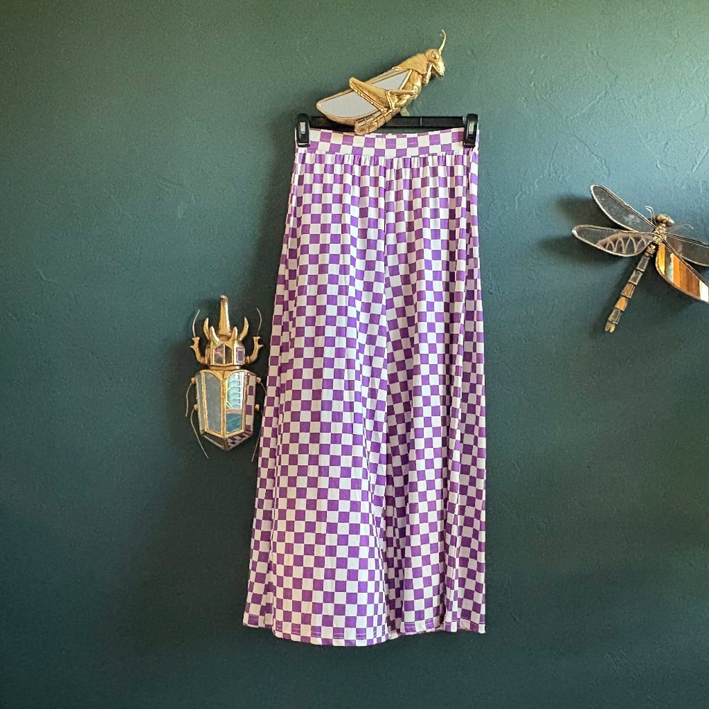 WKND Chasers My Reputation Checkered Pants - Lilac